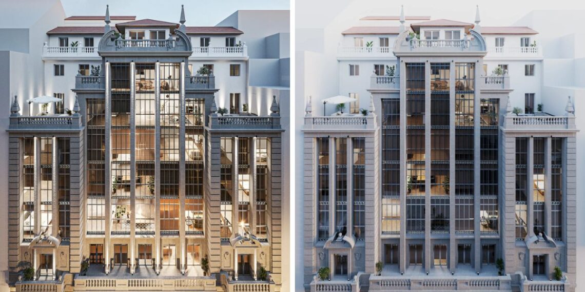 Un histórico edificio del centro de Vigo se transformará en una torre de cristal con pisos de lujo