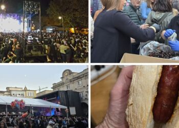Olympus, castañas gratis y chorizo asado a 3 euros en el gran magosto de Ourense