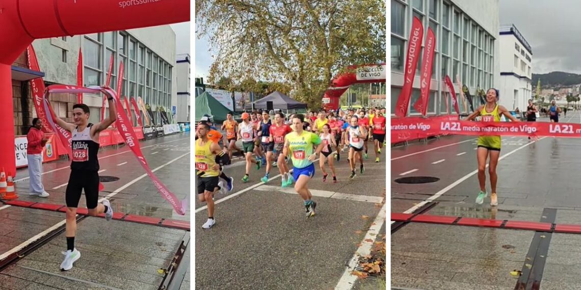 Pablo Camescasse y Silvia Pereira, los más rápidos de La 21 Media Maratón de Vigo