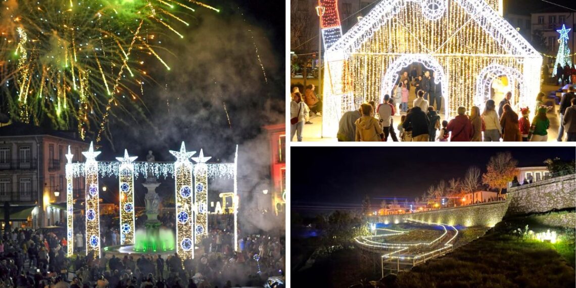 Una de las grandes villas del norte de Portugal próximas a Galicia desvela su encendido navideño
