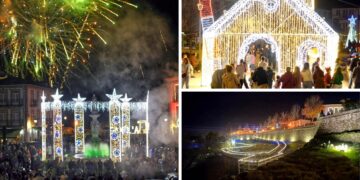 Una de las grandes villas del norte de Portugal próximas a Galicia desvela su encendido navideño