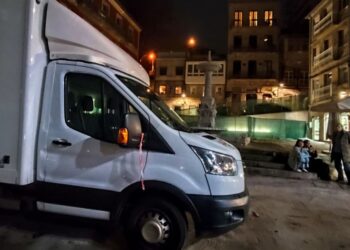 Sorpresa en pleno centro de Vigo, con su mejor mirador urbano convertido en plató de rodaje