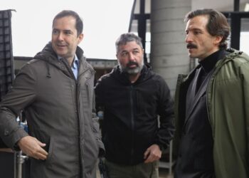 Una estación de bus convertida en comisaría para el 'thriller' que se rueda en el área de Vigo