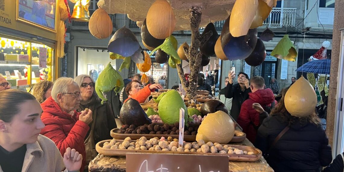 Turrón de lluvia, el nuevo sabor de la Navidad de Vigo que llegó con una degustación gratuita