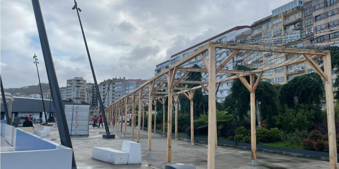 Vigo ultima la gran novedad de su Navidad con un mercado y dos pistas de hielo