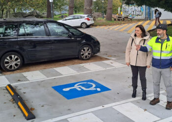 Redondela estrena el nuevo aparcamiento del multiusos de Chapela, más "eficiente y ecológico"