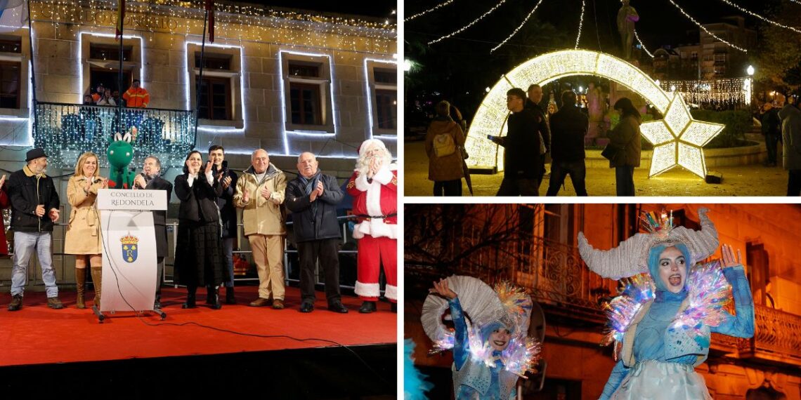 Redondela da la bienvenida a la Navidad con Caballero como invitado sorpresa