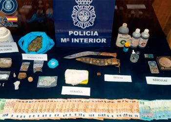 Golpe al menudeo en Vigo y Gondomar, con tres detenidos y con medio kilo de heroína intervenida