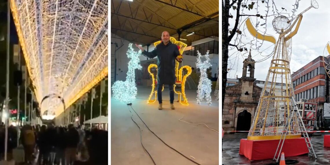 O Porriño estrenará un gran túnel de 75.000 leds con espectáculo lumínico musical esta Navidad