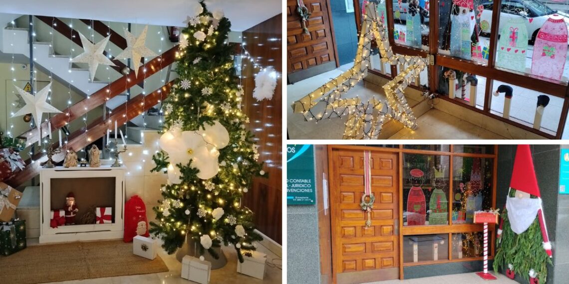 Casera y cargada de ilusión, así es la tradición navideña de un edificio de Vigo