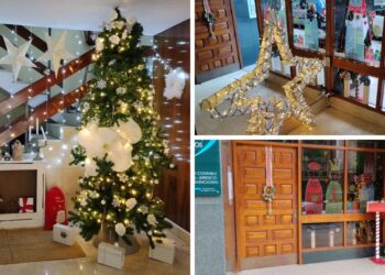 Casera y cargada de ilusión, así es la tradición navideña de un edificio de Vigo