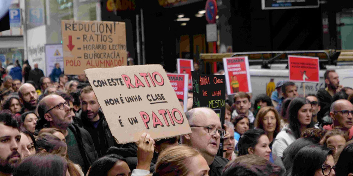 Los profesores avisan, habrá más protestas tras tres días de huelga este curso si la Xunta no negocia