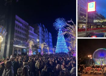 Lleno en la Navidad de Vigo en una jornada con parkings repletos y calles abarrotadas