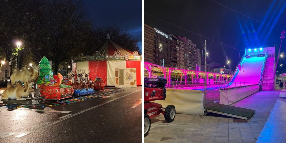 Incertidumbre en las atracciones de la Navidad de Vigo antes del puente de diciembre