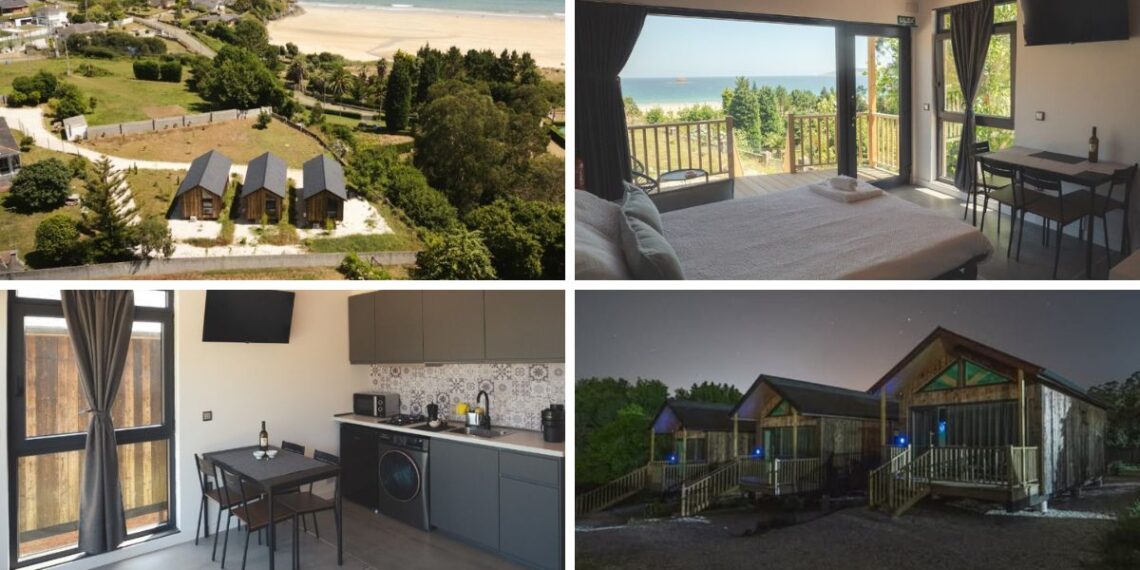 Un complejo de cabañas inspirado en hórreos ofrece en Galicia un relajante descanso con vistas al mar