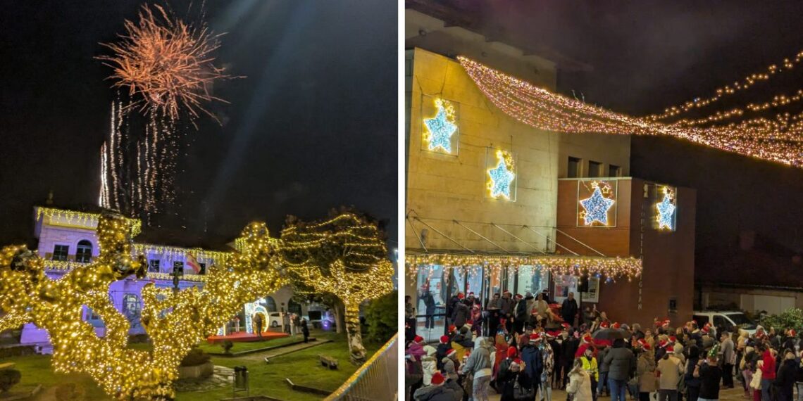 La Navidad llegó a Nigrán con fuegos artificiales, chocolatada, música y fotomatón