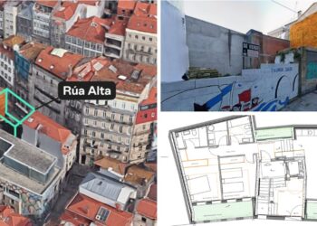 Vigo transformará una parcela del Casco Vello en un novedoso edificio de viviendas con jardín interior