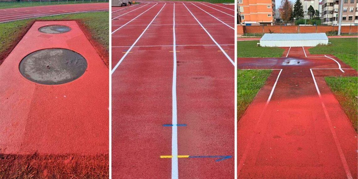 Críticas a la "chapuza" realizada en las pistas de atletismo de Vigo: "Parece una pista de patinaje"