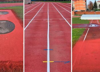 Críticas a la "chapuza" realizada en las pistas de atletismo de Vigo: "Parece una pista de patinaje"