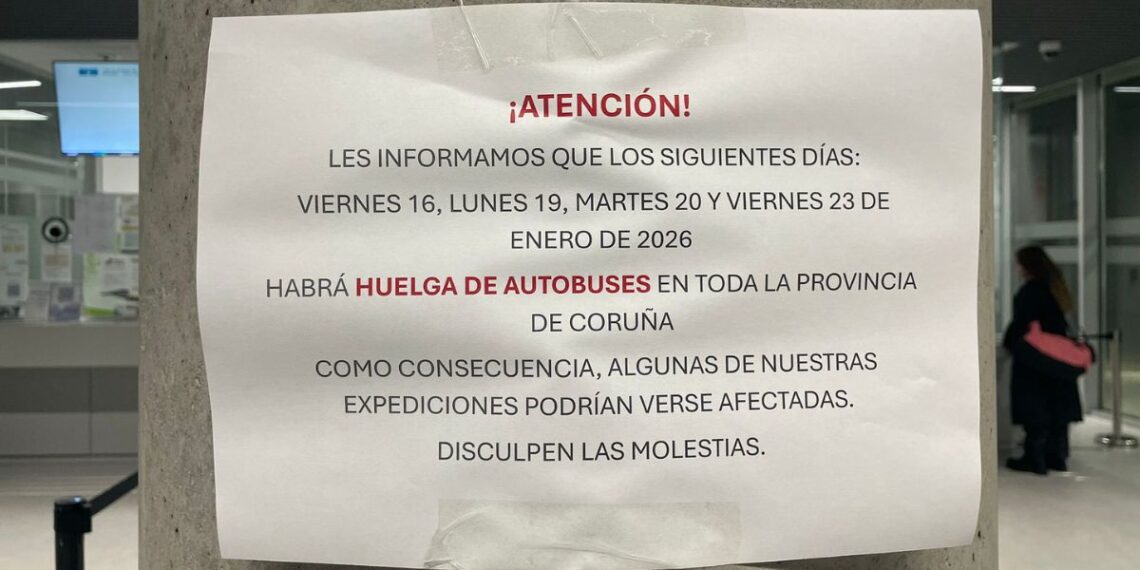 Los pasajeros de Vigo se quedan sin autobuses por la huelga de transportes de A Coruña