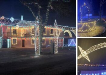Una casa de Galicia se convierte en un paraíso de la Navidad con múltiples decorados y 72.000 luces