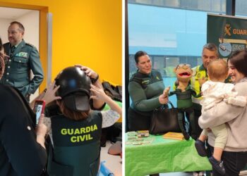 Los menores ingresados en el Cunqueiro, guardias civiles por un día tras una visita especial