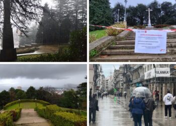 Vigo sufre las consecuencias de Ingrid con rayos, granizo y más de una treintena de incidencias