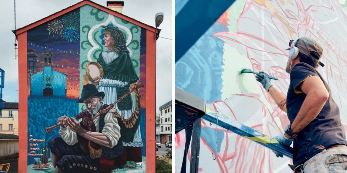 El mural de un vigués aspira a convertirse en el mejor del mundo en el 2025