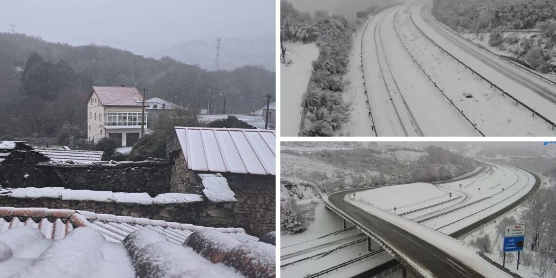Galicia empieza a cubrirse de blanco a la espera de la "gran nevada" de las próximas horas