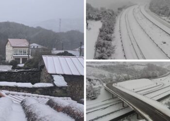 Galicia empieza a cubrirse de blanco a la espera de la "gran nevada" de las próximas horas