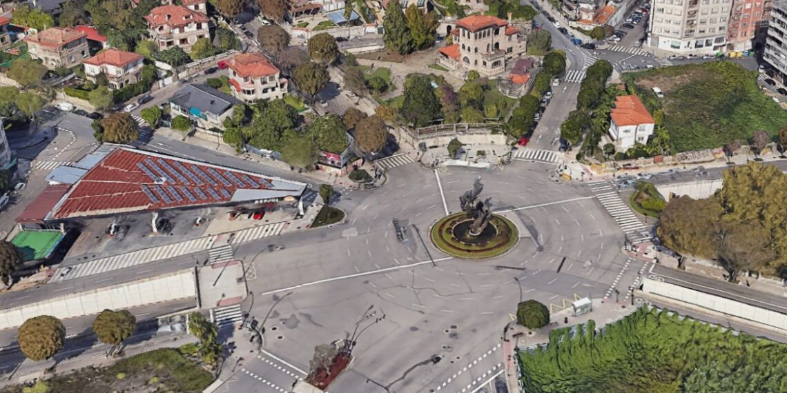 Nuevo paso en la futura Plaza España de Vigo, avanza la semipeatonalización y se elimina la gasolinera