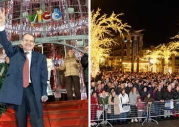 Caballero pide "paz" en el apagado de la Navidad de Vigo y avisa, "enseguida encendemos otra vez"