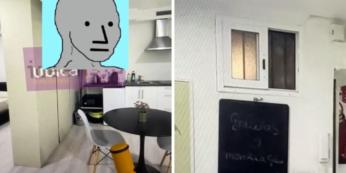 El piso que escandaliza en Vigo, monohornillo, sin armarios y un ventanuco con rejas