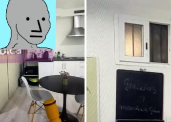 El piso que escandaliza en Vigo, monohornillo, sin armarios y un ventanuco con rejas