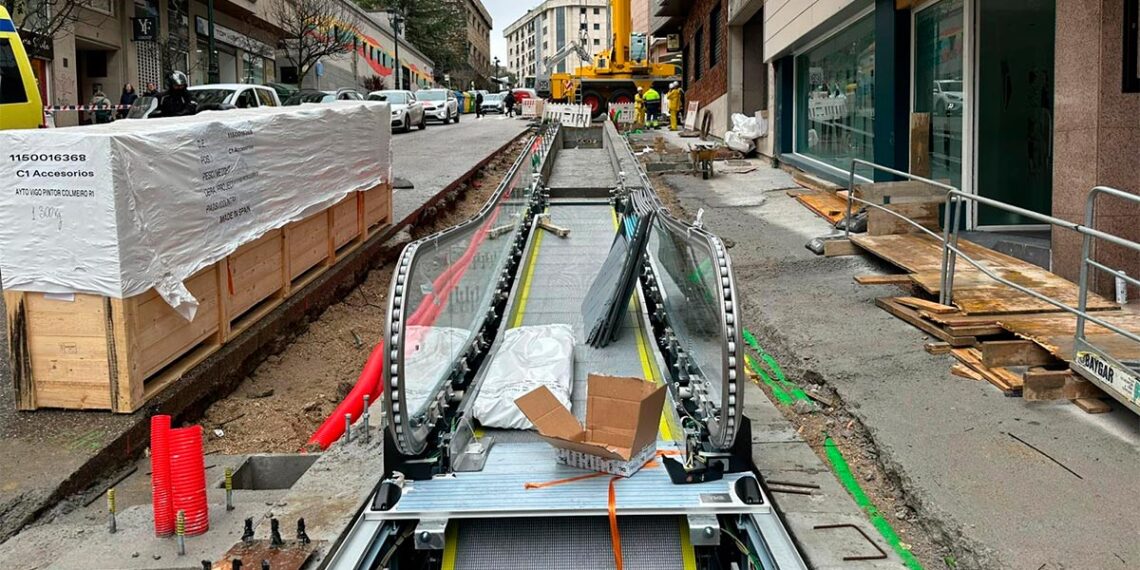 Las nuevas rampas del Vigo Vertical aterrizan en otro punto del centro de la ciudad