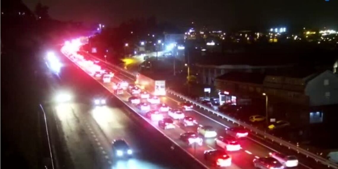 Un accidente en la A-55 provoca importantes retenciones en la entrada a Vigo