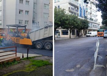 Denuncian que unas obras en Ponteareas dejaron "atrapados" a vecinos y "sin acceso" a garajes