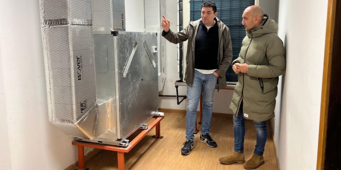 O Porriño encara la recta final de las obras para mejorar la eficiencia energética del Centro Cívico