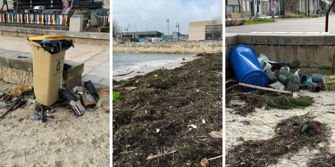 "Una auténtica vergüenza", vecinos de Vigo denuncian el mal estado de la playa de Bouzas