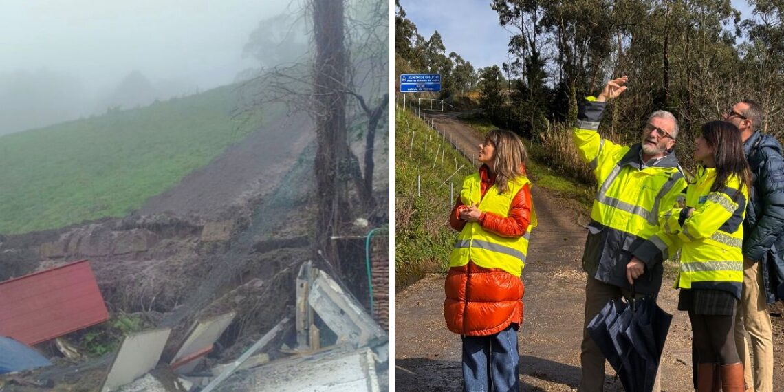 Continúan los trabajos de rehabilitación en la Autovía do Morrazo tras el derrumbe