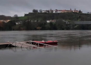 Tui y Salvaterra ya están en alerta roja por la crecida del Miño y el Louro: Leonardo impacta el área de Vigo