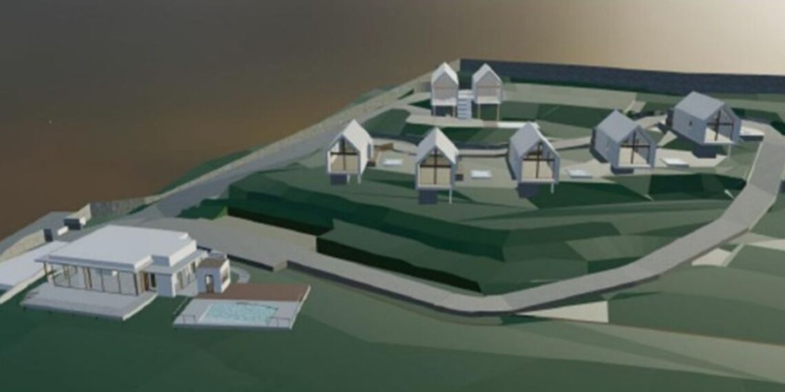 Jacuzzi, piscinas y "playa artificial", el proyecto de cabañas que busca aterrizar en el área de Vigo