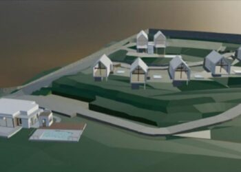 Jacuzzi, piscinas y "playa artificial", el proyecto de cabañas que busca aterrizar en el área de Vigo