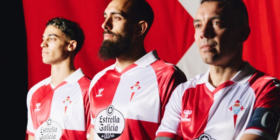 El Celta celebra su hazaña en Francia lanzando su camiseta retro con alma 'Reconquista' de Vigo