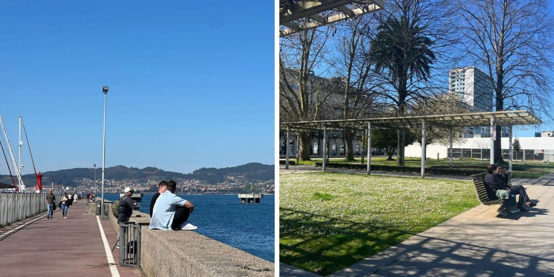 Vigo vive una jornada de primavera a más de 20 grados antes de varias jornadas de lluvia
