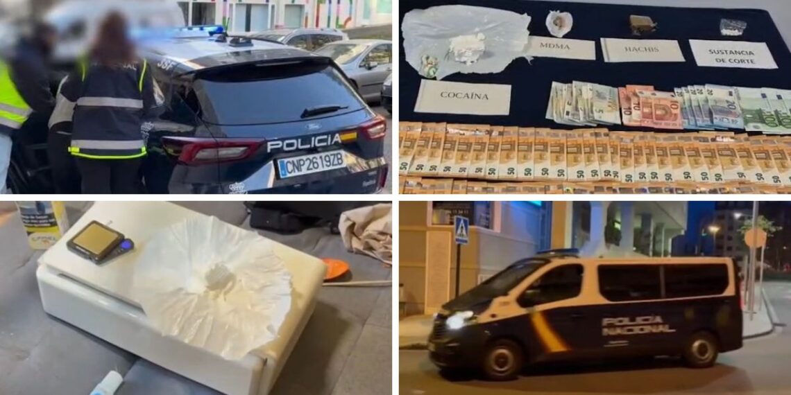 Operativo policial en Vigo para desmantelar un punto de venta de droga en Coia
