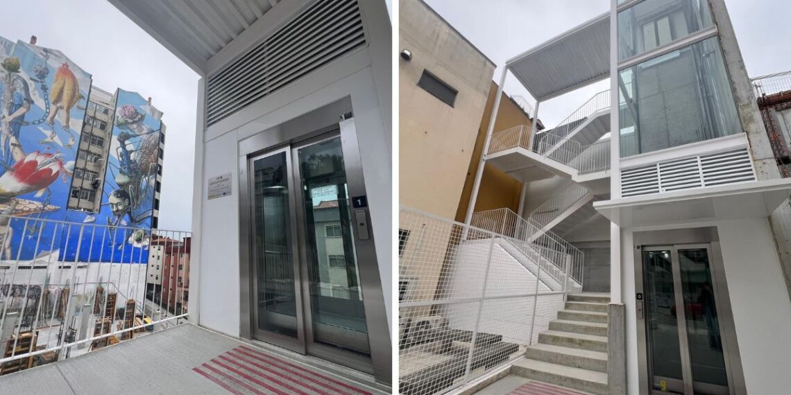 Vigo estrena su nuevo ascensor, el más "hermoso" de la ciudad con "más rampas del mundo"