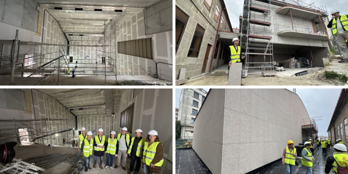 O Porriño descubre el interior de su nuevo auditorio y avanza una ampliación del proyecto