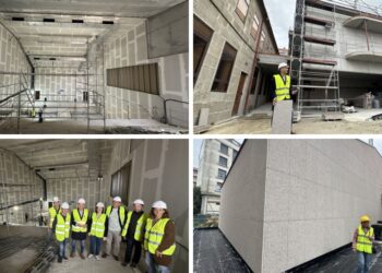 O Porriño descubre el interior de su nuevo auditorio y avanza una ampliación del proyecto