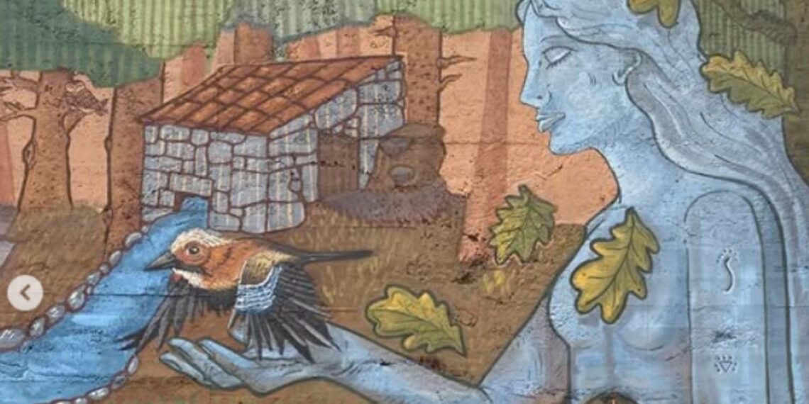 Brota un nuevo mural para plasmar la belleza natural de las parroquias en Tomiño